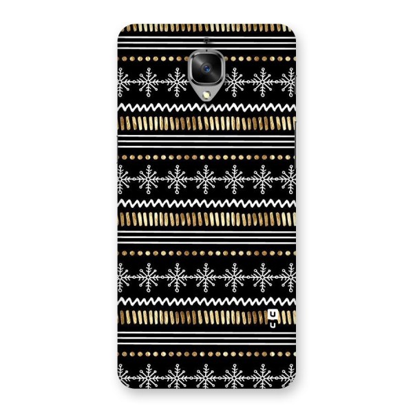 Snowflakes Gold Back Case for OnePlus 3T