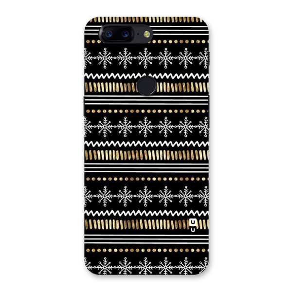 Snowflakes Gold Back Case for OnePlus 5T