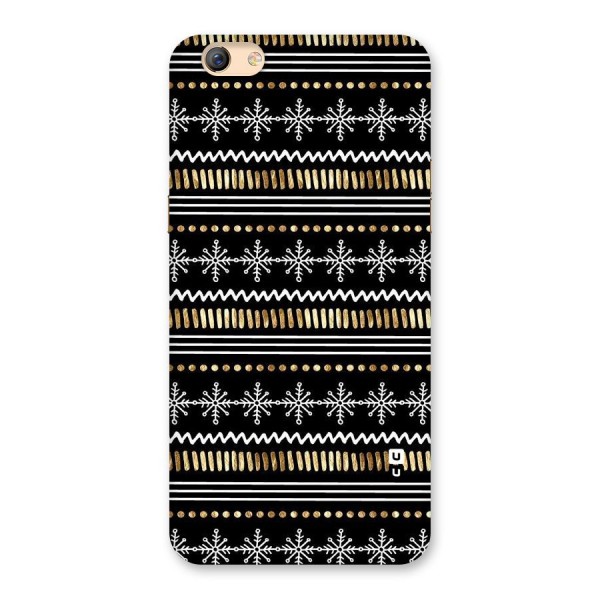 Snowflakes Gold Back Case for Oppo F3 Plus