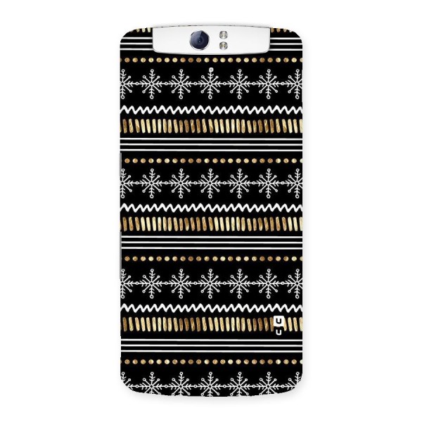 Snowflakes Gold Back Case for Oppo N1