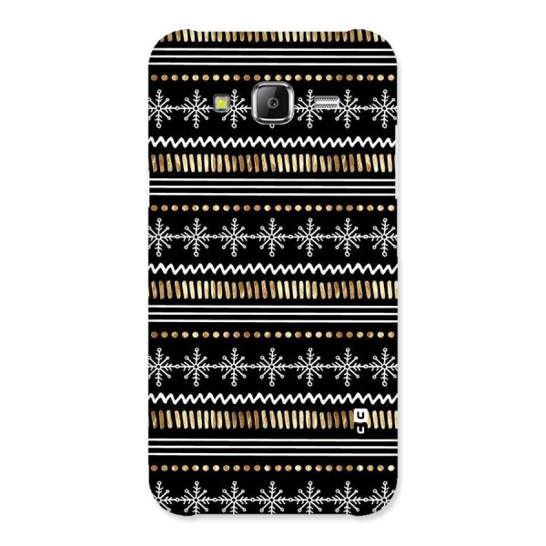 Snowflakes Gold Back Case for Samsung Galaxy J5