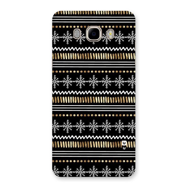 Snowflakes Gold Back Case for Samsung Galaxy J7 2016
