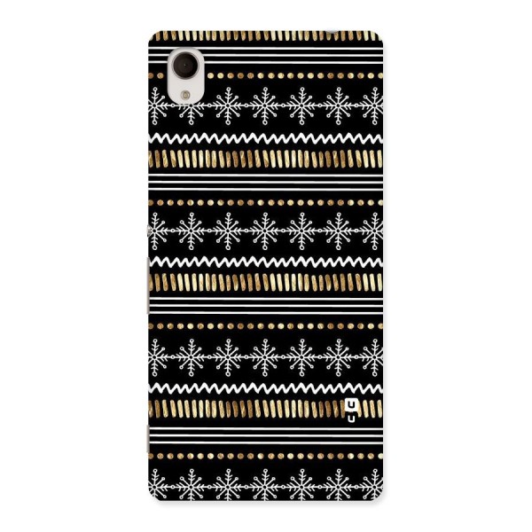 Snowflakes Gold Back Case for Sony Xperia M4