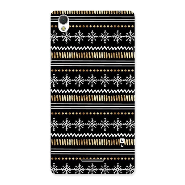 Snowflakes Gold Back Case for Sony Xperia T3