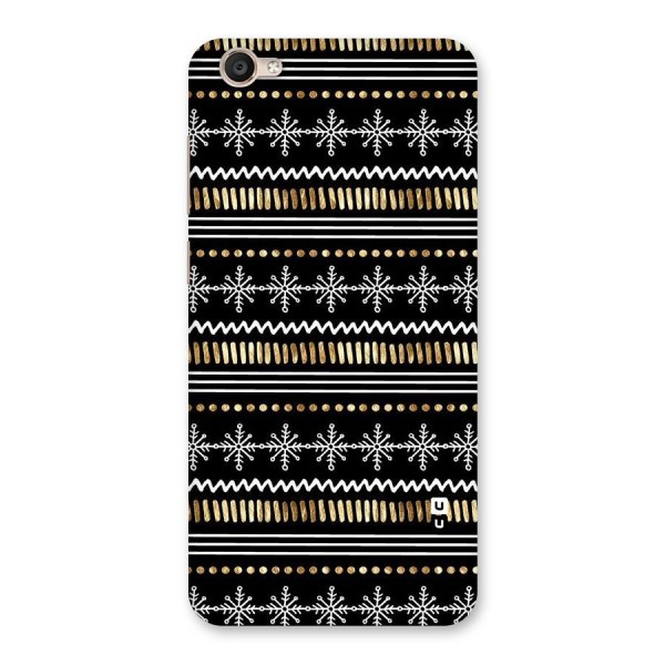 Snowflakes Gold Back Case for Vivo Y55