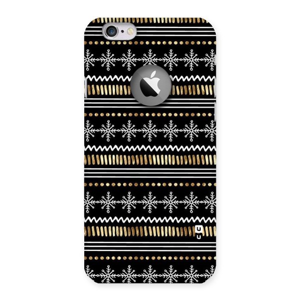 Snowflakes Gold Back Case for iPhone 6 Logo Cut