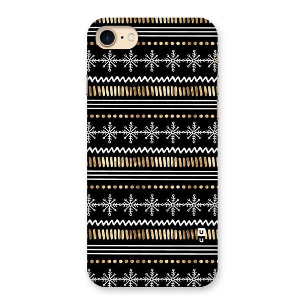 Snowflakes Gold Back Case for iPhone 7