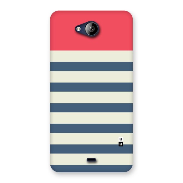 Solid Orange And Stripes Back Case for Canvas Play Q355