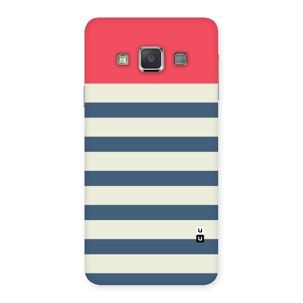 Solid Orange And Stripes Back Case for Galaxy A3