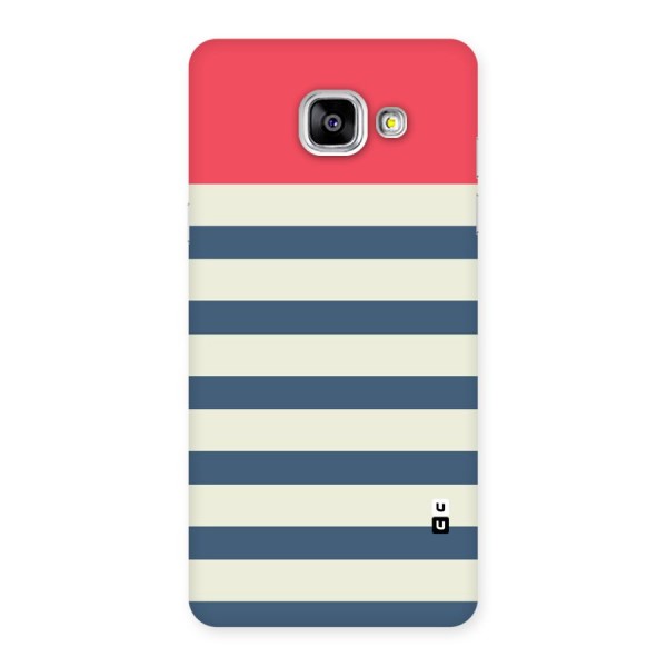 Solid Orange And Stripes Back Case for Galaxy A5 2016