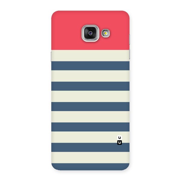 Solid Orange And Stripes Back Case for Galaxy A7 2016