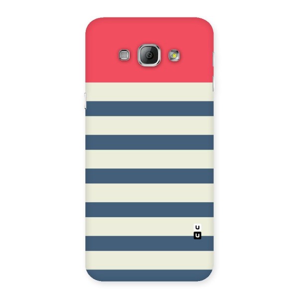 Solid Orange And Stripes Back Case for Galaxy A8