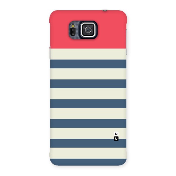 Solid Orange And Stripes Back Case for Galaxy Alpha