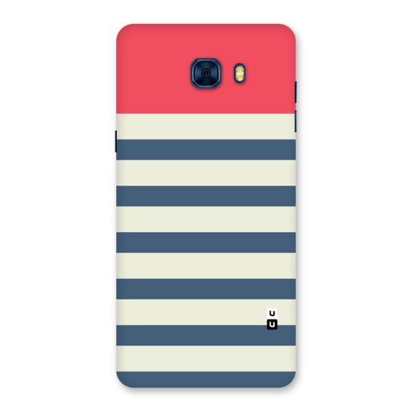 Solid Orange And Stripes Back Case for Galaxy C7 Pro