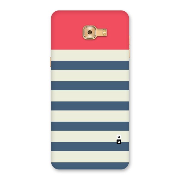 Solid Orange And Stripes Back Case for Galaxy C9 Pro