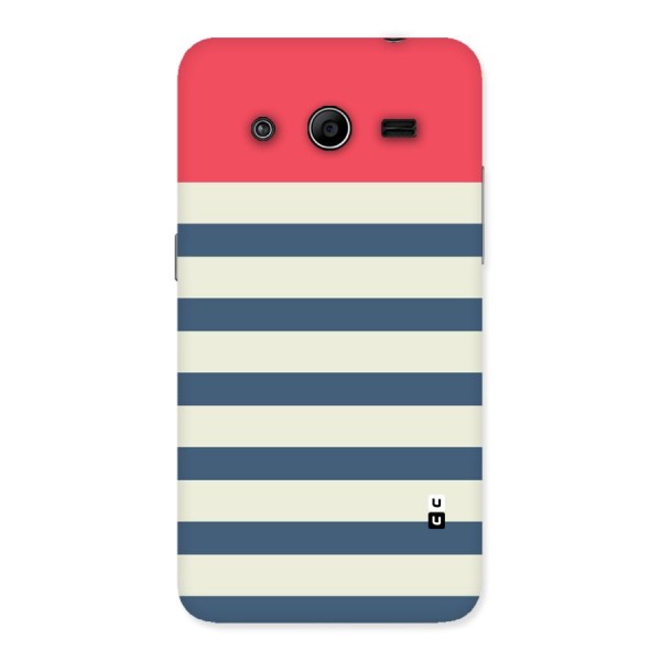 Solid Orange And Stripes Back Case for Galaxy Core 2