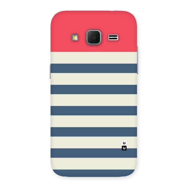 Solid Orange And Stripes Back Case for Galaxy Core Prime