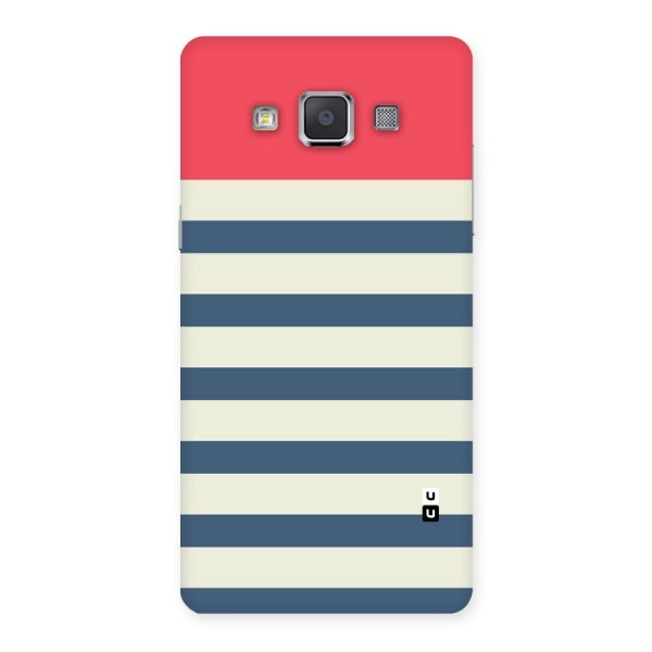 Solid Orange And Stripes Back Case for Galaxy Grand 3