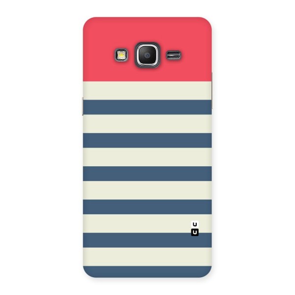 Solid Orange And Stripes Back Case for Galaxy Grand Prime