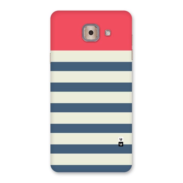 Solid Orange And Stripes Back Case for Galaxy J7 Max