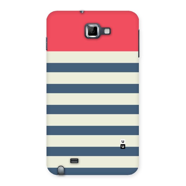 Solid Orange And Stripes Back Case for Galaxy Note