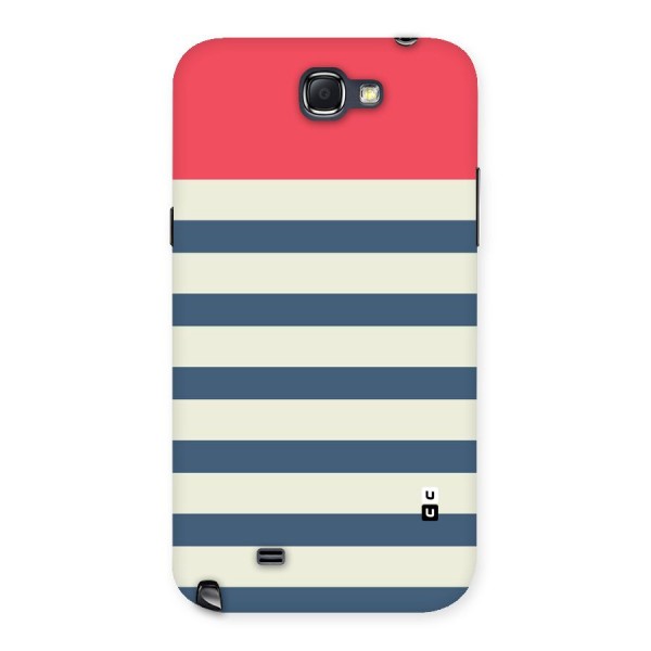 Solid Orange And Stripes Back Case for Galaxy Note 2
