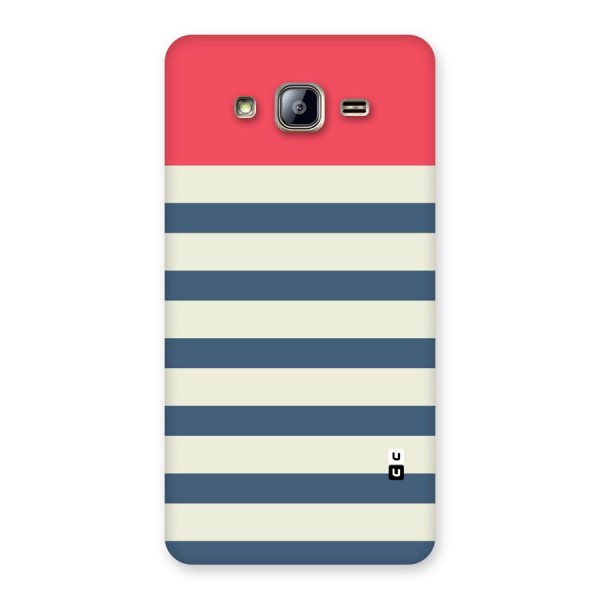 Solid Orange And Stripes Back Case for Galaxy On5