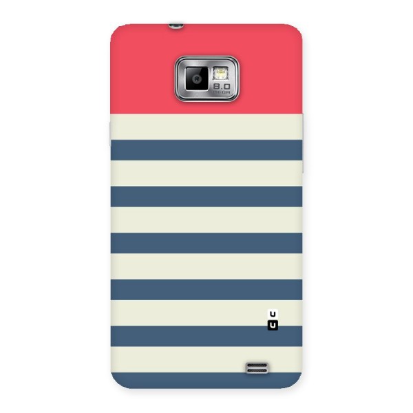 Solid Orange And Stripes Back Case for Galaxy S2