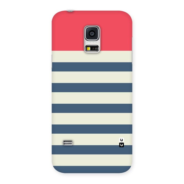 Solid Orange And Stripes Back Case for Galaxy S5 Mini