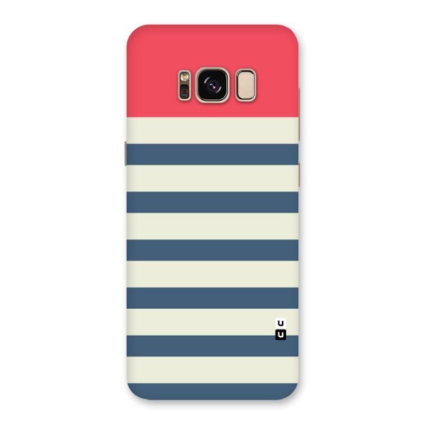 Solid Orange And Stripes Back Case for Galaxy S8
