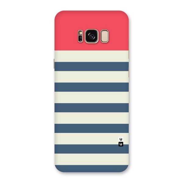Solid Orange And Stripes Back Case for Galaxy S8 Plus