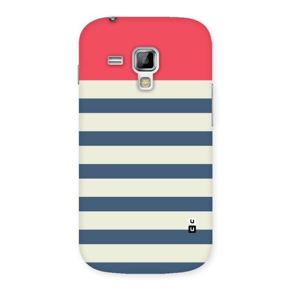 Solid Orange And Stripes Back Case for Galaxy S Duos
