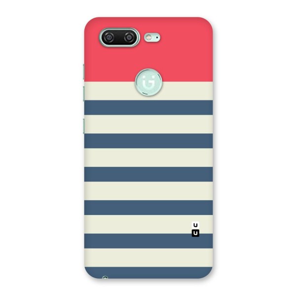 Solid Orange And Stripes Back Case for Gionee S10