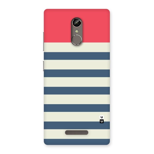 Solid Orange And Stripes Back Case for Gionee S6s