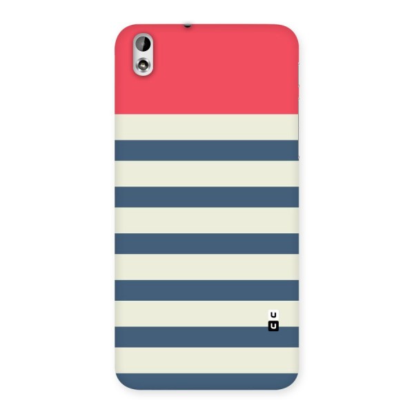 Solid Orange And Stripes Back Case for HTC Desire 816