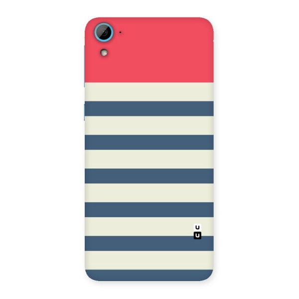 Solid Orange And Stripes Back Case for HTC Desire 826