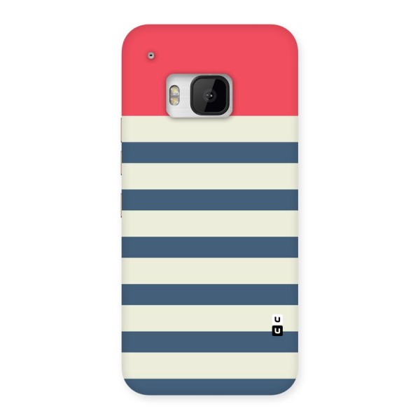 Solid Orange And Stripes Back Case for HTC One M9