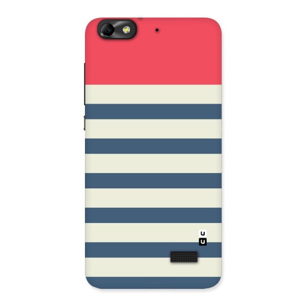 Solid Orange And Stripes Back Case for Honor 4C
