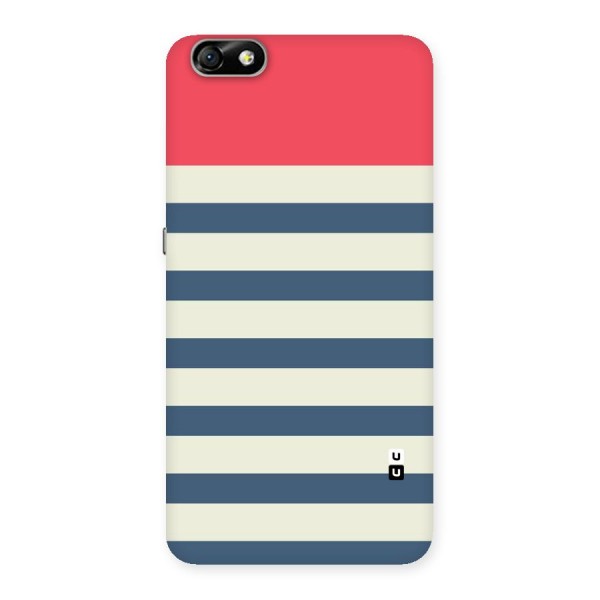 Solid Orange And Stripes Back Case for Honor 4X
