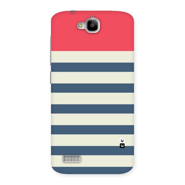 Solid Orange And Stripes Back Case for Honor Holly