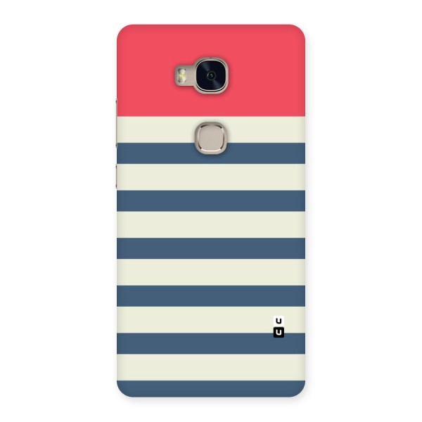 Solid Orange And Stripes Back Case for Huawei Honor 5X