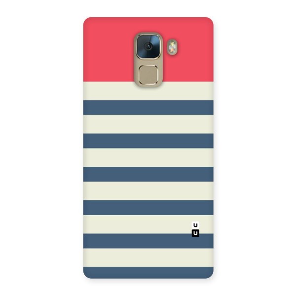 Solid Orange And Stripes Back Case for Huawei Honor 7