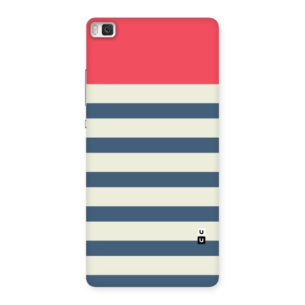 Solid Orange And Stripes Back Case for Huawei P8