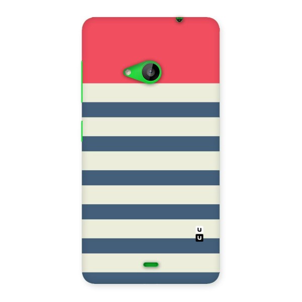 Solid Orange And Stripes Back Case for Lumia 535