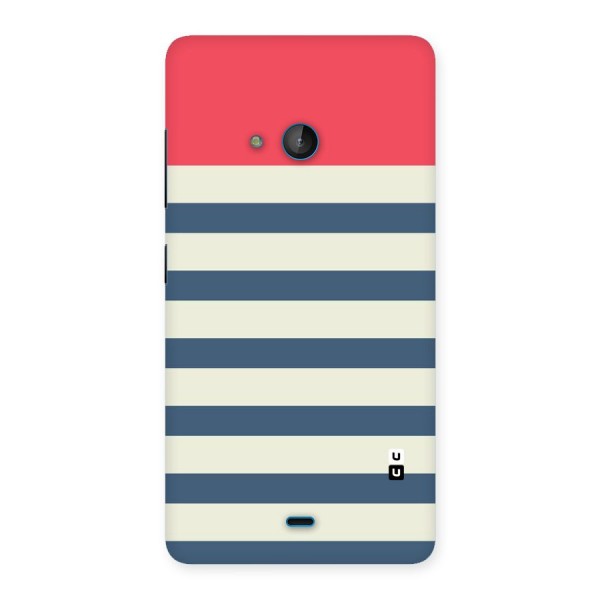 Solid Orange And Stripes Back Case for Lumia 540