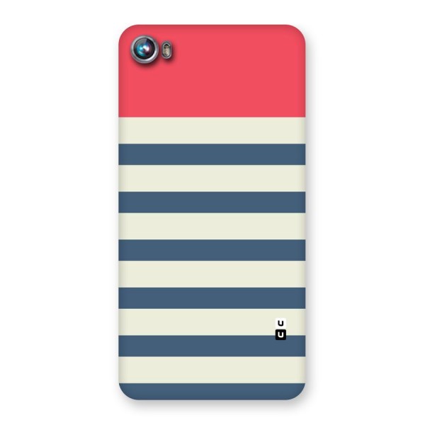 Solid Orange And Stripes Back Case for Micromax Canvas Fire 4 A107
