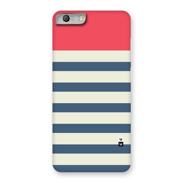 Solid Orange And Stripes Back Case for Micromax Canvas Knight 2