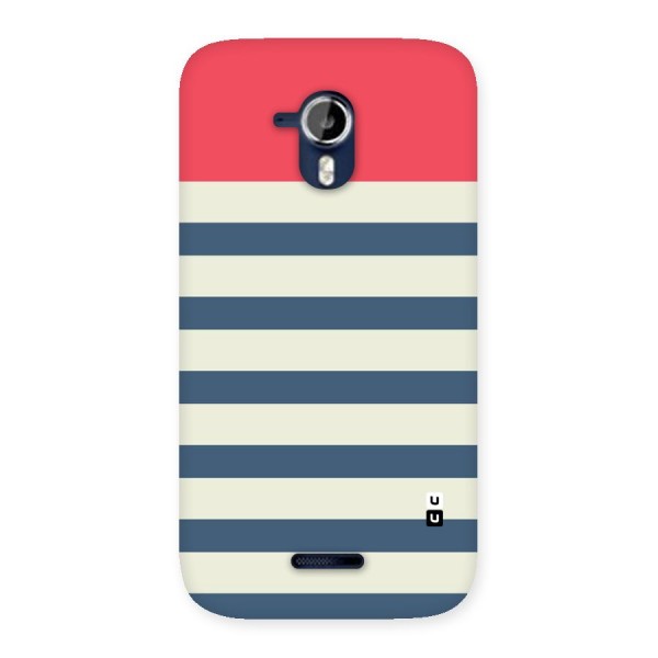 Solid Orange And Stripes Back Case for Micromax Canvas Magnus A117