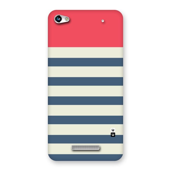 Solid Orange And Stripes Back Case for Micromax Hue 2