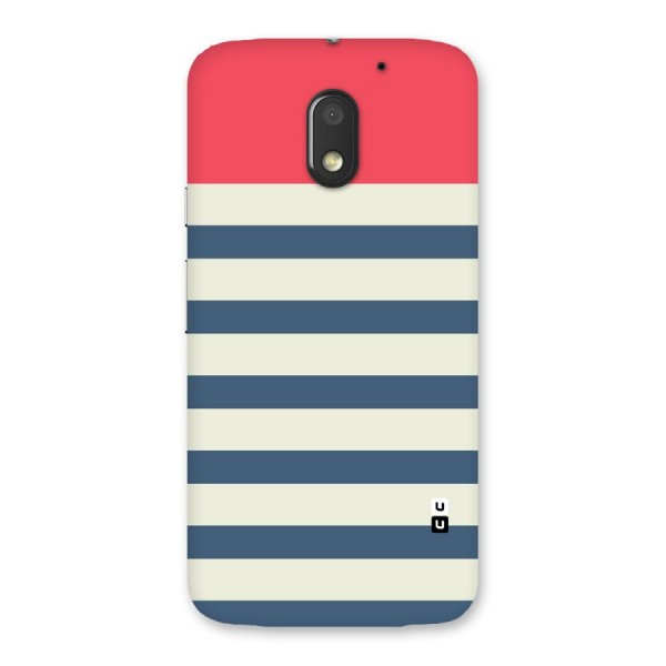 Solid Orange And Stripes Back Case for Moto E3 Power